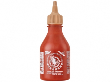 Sriracha Chilisauce mit Knoblauch ohne MSG 200ml Flying Goose